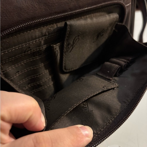 Brown Leather Fossil Shoulder Purse - Picture 7 of 9